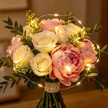 6/14 Stücke 20 LED Silber Kupferdraht Glühwürmchen Feen Lichterkette, batteriebetrieben Mini Girlande Lampe, DIY Stimmungsdekoration Licht für Schlafzimmer Blumenvasen Hochzeit Geburtstag Valentinstag Halloween Weihnachten Party Zuhause Geschenk - Lichterketten - Übersicht 4