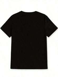 1 pieza de camiseta de verano 2026, ropa urbana audaz con estampado gráfico – Camiseta de estilo vintage con estampado de letras hip hop para entusiastas de la música y la cultura, camiseta de algodón blanca de verano para mujer, holgada y cómoda, ropa de verano para mujer, camisetas para mujer, 180g 100% algodón. - Negro 4 - Ver 2