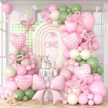 134pcs Silly Goose Balloon Arch Set, Includes Checkered Heart-Shaped Foil Balloons And Latex Balloons In Various Colors. Perfect For Birthday Parties, Gender Reveal Parties, Baby Showers, And Retro Goose-Themed Party Decorations. - View 2
