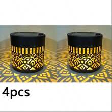 2pcs Solar Fence Lights, IP65 Durable Metal Solar Powered Outdoor LED Lights With Mandala Cut-Out Theme, Waterproof Weather-Resistant Decorative Atmosphere Night Lights For Garden Patio Deck Step Wall Driveway Yard Fence Decoration - 曼陀羅 - 查看 7