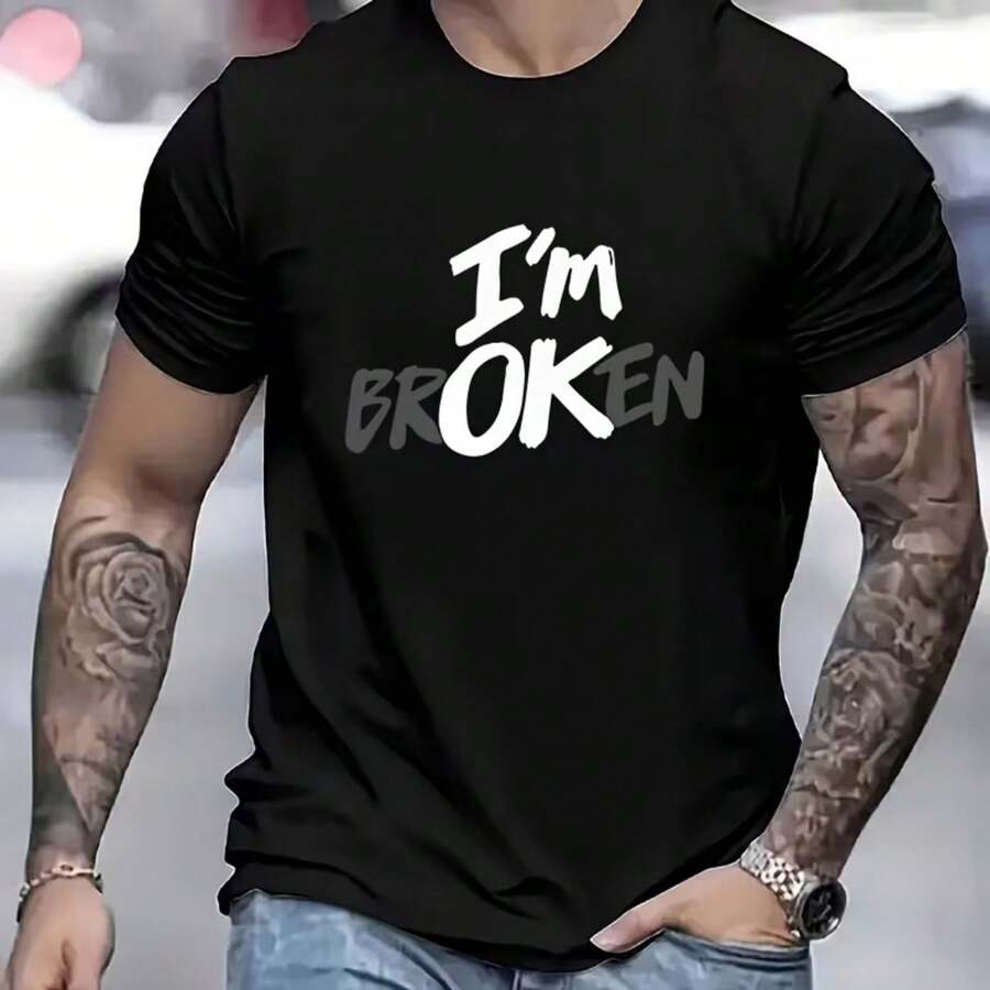 Camiseta impresa para hombres y mujeres - Negro - Ver 1