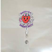 1pc/3pcs Retractable Durable Acrylic ID Card Holder - Suitable For Medical Staff, School Supplies, Back To School Badge Clips - one-size - View 3