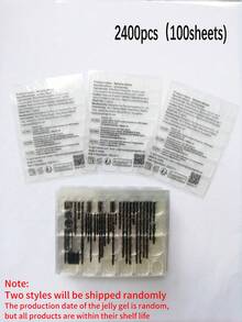 2400 miếng (100 tờ) Miếng dán móng tay hai mặt, thích hợp cho móng giả, phụ kiện làm móng, miếng dán tự dính, decal móng tay, miếng dán móng tay tự làm. - xanh quân đội - Xem 17