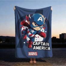 Marvel 1pc Retro Cartoon Style Throw Blanket,Cartoon Character Printed Blanket,Spider-Man Print Blanket,All-Season Universal Nap Blanket,Character Home Decor Blanket,Modern Fashion Gift Suitable For Home Bedroom Bed Sofa Office Lunch Break Cover Picnic Blanket - Nhiều màu - Xem 3