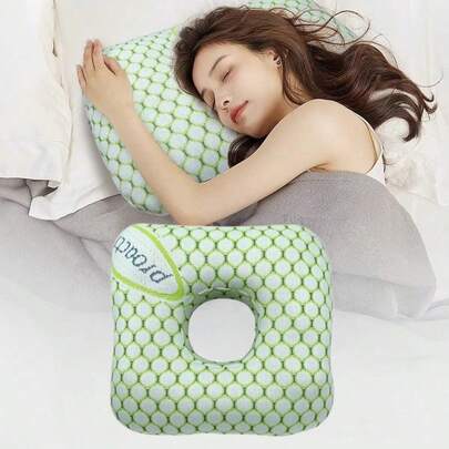 1 pieza - Almohada con orificio para la oreja, protección sin presión para la oreja, almohada de belleza hueca con orificio ranurado para durmientes de costado, almohada para la oreja, almohada cuadrada de orificio único para la oreja, almohada perforada de protección para la oreja para adultos, inserto de almohada de belleza para adultos, almohada para durmientes de costado sin presión