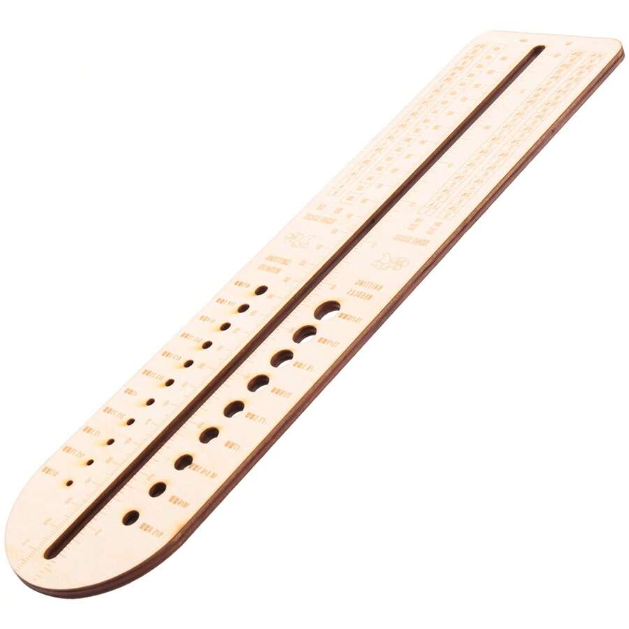 Wooden Sock Blockers For Knitting Needle Gauge Crochet Size Measurement Ruler Weaving Tool Needle Measuring Tool - Multicolor - View 1