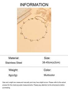 Collar de acero inoxidable con concha y estrella de mar, diseño único, estilo oceánico, adecuado para la playa, vacaciones, uso diario, citas - Dorado - Ver 4