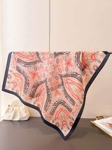 1 chiếc khăn bandana in họa tiết hạt điều, chất liệu giả lụa, đa năng cao cấp, có thể dùng làm khăn quàng cổ, khăn trùm đầu hoặc khăn choàng. - Nhiều màu - Xem 4