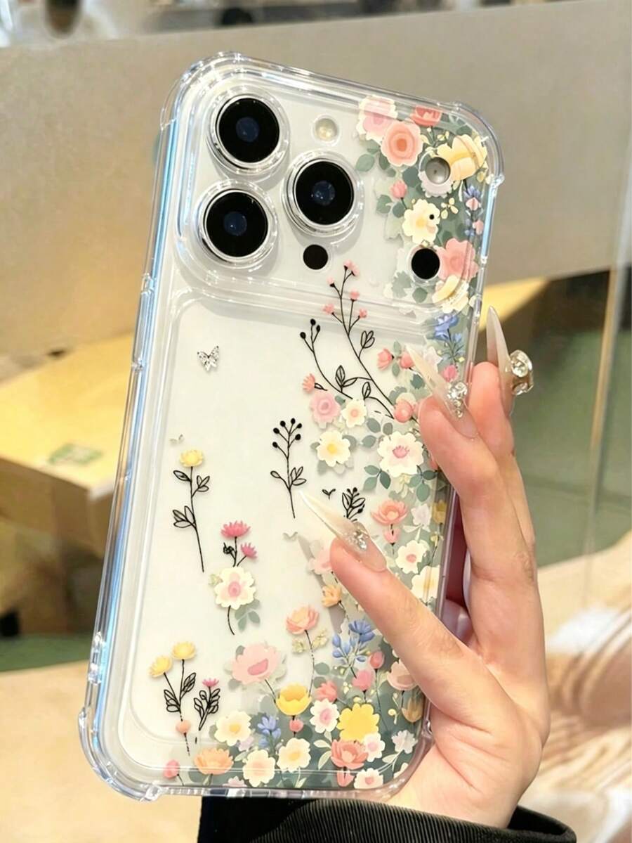 Daisy Flower Transparent Anti-Fall Phone Case, Minimalist Spring Style Phone Case, Suitable For Daily Use, Compatible With IPhone 15/15 Pro/15 Plus/15 Pro Max/16/16 Pro/16 Pro Max/17/17 Pro/17 Pro Max/12/12 Pro/12 Mini/13/13 Mini/13 Pro/13 Pro Max/14/14 Plus/14 Pro Max/11 Soft Case - Kiểu 1 (1 chiếc) - Xem 1