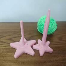 1pc Star Pink Rotating Yarn Winder Upgrade Edition Yarn Storage Winding Shaft Thickened - A - View 1