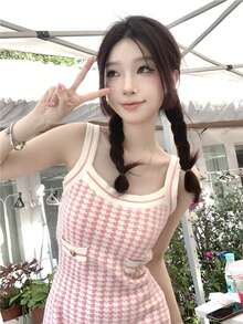 Women Short Dresses - Pink - View 4