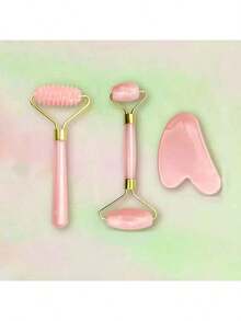 3pcs Resin Facial Massage Roller, Gua Sha Scraping Tool For Face, Body, Neck And Eyes, Anti-Wrinkle Skin Care Tool - View 8