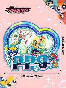 THE POWERPUFF GIRLS 20 miếng dán PET hình Powerpuff Girls, hình hoạt hình, chống thấm nước, hình Blossom, Bubbles và Buttercup dùng cho bình nước, máy tính xách tay, sổ tay, album ảnh. - Màu xanh nhạt - Xem 3