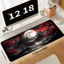 1pc Dark Moon Pattern Oversized Durable Gaming Keyboard Pad Gaming Table Pad Office Keyboard Pad Laptop Mouse Pad Learning Table Pad - Precise Stitching Back Rubber XL XXL - Perfect For Home Office Work Game Room Back-To-School Accessories - View 7