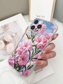 1 pieza Funda de teléfono con patrón floral colorido y transparente de TPU a prueba de caídas compatible con Samsung Galaxy S23 Ultra/A14/A24, Android Note 12 Pro, Pixel 8/8 Pro/9 Pro XL Teléfonos Android - Multicolor - Ver 2