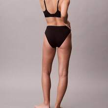 Calvin Klein Graphic Monogram Microfiber Stretch High Waist Bikini QF8705 - 黑色 - 查看 6