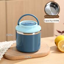 Stackable Insulated Lunch Box, Stainless Steel Thermal Food Container, Portable Reusable Bento Box, Multi-Layer Leak-Proof Food Storage Box, Suitable For Students, Office Workers, Camping, Kitchen Gadgets And Back To School Supplies - Multicolor - View 13