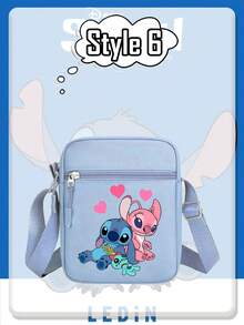 Túi đeo chéo màu hồng in hình Stitch cười của Disney, với hình ảnh Stitch vui tươi trên nền mềm mại, mờ. Được làm từ da giả bền chắc với dây đeo có thể điều chỉnh, khóa kéo an toàn và thiết kế nhỏ gọn nhưng rộng rãi, chiếc túi này hoàn hảo cho những chuyến đi chơi hàng ngày, thêm nét duyên dáng, hoài cổ cho trang phục thường ngày. - Nhiều kiểu dáng - Xem 15