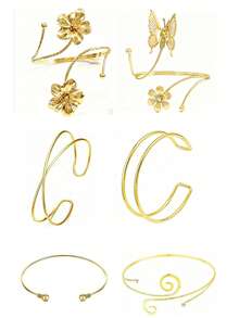6pcs Gold Arm Cuffs, Adjustable, Suitable For Women Graduation Ceremony, Summer Beach Party, Daily Wear - A0008T-9 - View 3