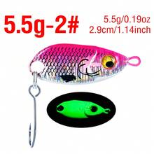 1Pc Ultralight Micro Fishing Spoon Set, 2.3cm/2.9cm Sinking Metal Baits With Simulation Fish Skin, Professional Glow Tackle For Trout, Crappie, Bluegill, And Small Sea Bass - S026 - View 12