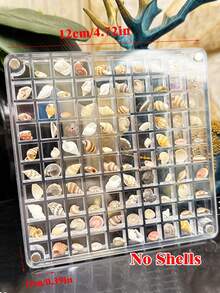 1pc Acrylic Magnetic Shell Display Box, 36/64/100 Slots Acrylic Shell Display Box, Multi-Functional Shell Display Box, Storage Display Box, Jewelry Box, Suitable For Decorative Storage Of Stars, Shells, Gems And Handicrafts, Suitable As Birthday Gift For Friends And Family - Multicolor - View 16
