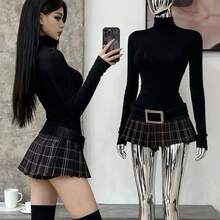 Women Skirts - Long-sleeved Top + Skirt Set - View 3
