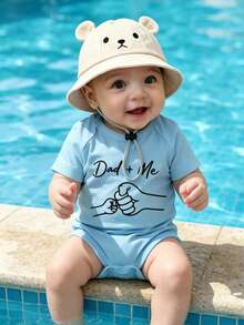 1pc Toddler Bear Pattern Breathable Sun Hat, Cute Versatile Baby Bucket Hat, Suitable For 0-2 Years Old In Spring And Summer - Multicolor - View 2