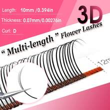 CoMango 12 Rows D-Curl Finely Curled 3D/5D/6D Fairy Eyelash Extension Set, Moisture-Resistant Eyelash Clusters, Pre-Fanned Faux Mink 5D Floral Lashes, Makeup Supplies - D - 查看 33