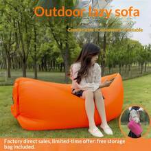 1 pieza Sofá cama inflable rápido y portátil, sillón inflable ligero y resistente al agua para uso en tierra y agua, fácil de almacenar, sofá inflable para playa, camping, piscina, picnic y viajes - Multicolor - Ver 6
