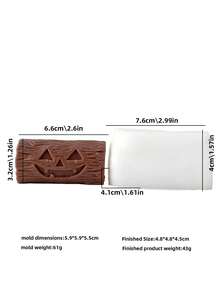 JDH Silicone 萬聖節南瓜幽靈矽膠模具，設計包含南瓜、幽靈與樁元素，非常適合創意萬聖節裝飾，支持樹脂鑄造工藝。這款有趣的南瓜幽靈裝飾適用於萬聖節派對與居家裝飾，由柔軟耐用的矽膠材質製成 - 萬聖節系列 - 查看 10