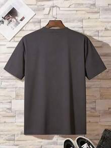 Women's T-Shirt, Elegant Top With Geometric Pattern Print, Casual Short Sleeve T-Shirt For Leisure Time, Round Neck With Soft And Smooth Finish, Plus Size, Soft, Breathable And Stretchy, Comfortable Fit, Versatile Round Neck, For Casual Wear, Beach Vacations. Women's Tops - 黑色 - 查看 9