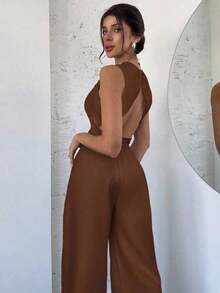 Conjunto de dos piezas para mujer para uso diario - Café integral - Ver 2