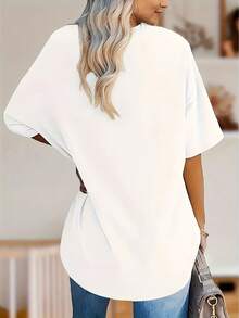 Women's One-Piece Casual Activewear, Spring/Summer, Courage, Freedom, Diverse Rights, Kindness, Justice, Equality, Crew Neck Sweater, Comfortable And Soft Women's T-Shirt, Elegant For Parties, Holiday Gift, Moisture-Wicking, Casual Gym Wear. - 白色 - 查看 2