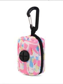 1pc Abstract Design Cute Pet Waste Bag Dispenser, Without Waste Bags, Compatible With Any Dog Leash - Multicolor - View 9
