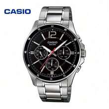 Unisex Casio Multi-Scene Quartz Watch, Silver Dial Stainless Steel Strap 50M WR Day Date Wristwatch For Work Swimming Daily Wear - one-size - View 10