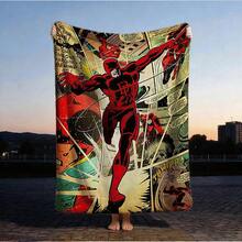 1pc Spider-Man Print Blanket,Retro Cartoon Style Throw Blanket,Cartoon Character Printed Blanket,All-Season Universal Nap Blanket,Character Home Decor Blanket,Modern Fashion Gift Suitable For Home Bedroom Bed Sofa Office Lunch Break Cover Picnic Blanket - Nhiều màu - Xem 2