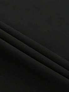 Simple And Versatile Design, Minimalist Casual T-Shirt, New Pure Cotton Summer T-Shirt, Unique Printed Design, Short Sleeve, Round Neck, Loose Fit Women's T-Shirt, Women's Clothing, Cotton T-Shirt - 黑色 - 查看 4