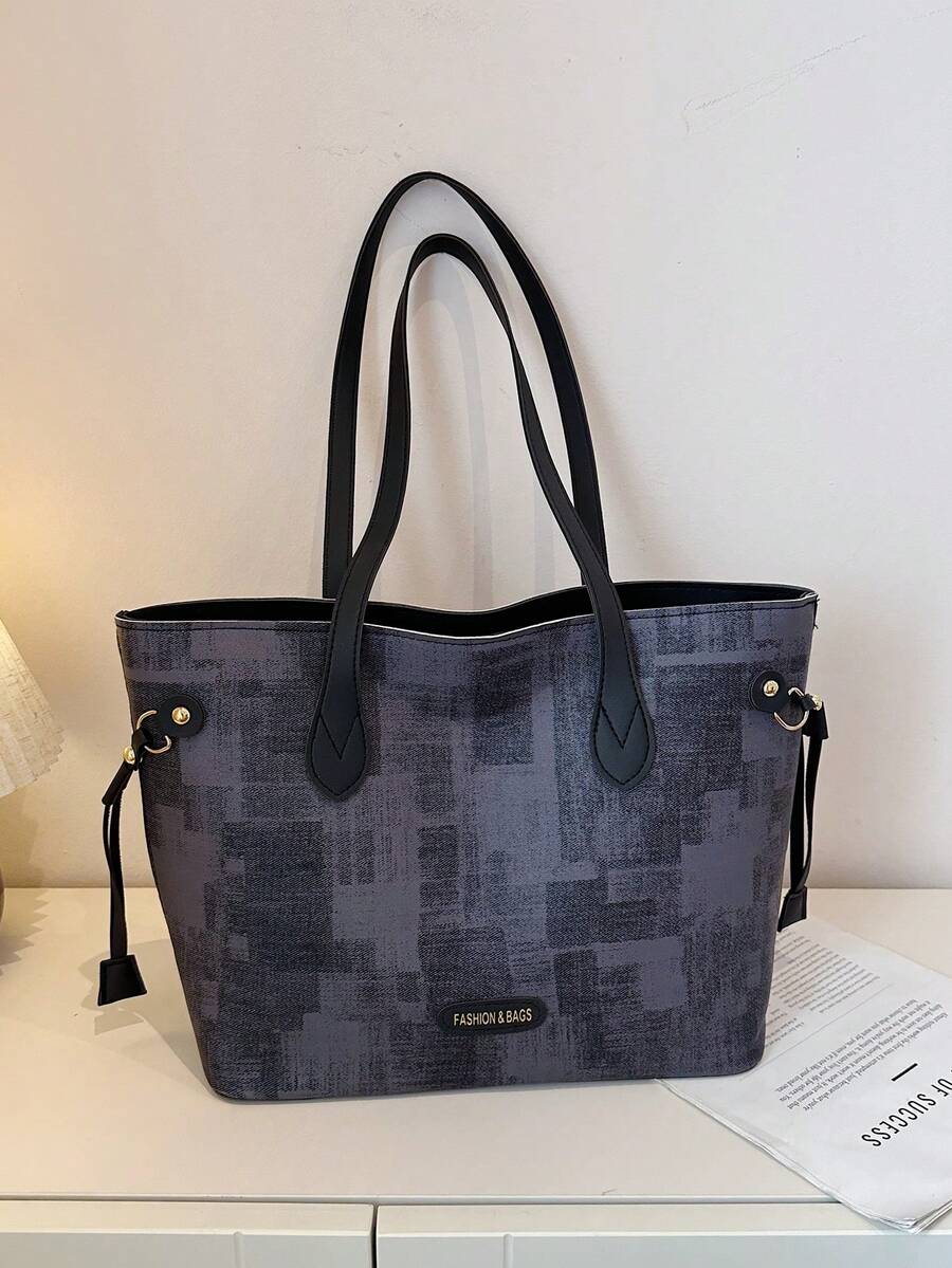 Large Capacity Handbag For Women, New Arrival Minimalist Commuting Shoulder Tote Bag - Multicolor - View 1
