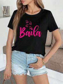 Baila - Camiseta de bailarín de salsa, regalo para bailarín de salón - Negro - Ver 1