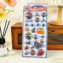 1 pieza Pegatina en relieve 3D de personaje de anime lindo estilo Y2K, con sensación táctil 3D + alta adherencia y sin desprendimiento, adecuada para manualidades y decoración - Multicolor - Ver 7