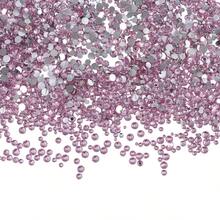 4包 10,000顆 多尺寸 Ss6-Ss20 平底樹脂水鑽組，附贈水鑽筆+鑷子，適用於DIY手工、衣物裝飾、帽子裝飾、鞋子裝飾、包包裝飾、衣物飾邊、杯子與馬克杯裝飾 - 淺粉 - 查看 6