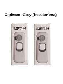 2pcs Universal 360° Rotatable Single Door Refrigerator Lock, Safety Protection Lock For Cabinets, Freezers, Easy Installation With 2 Adhesive Pads, No Drilling Required - Lock - View 9