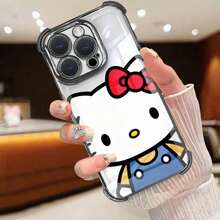 SANRIO かわいいいカートゥーン柄 四隅耐衝撃 スマホケース 日韓トレンドデザイン  Pixel 8A、Pixel 8、Pixel  8 Pro、Pixel 9、Pixel  9 Pro、Pixel  9A、Pixel 10、Pixel 10PRO/ 17pro Max/17pro/17/11/12/13/14/15/15Pro/15PluS/15Pro Max/16/16Pro/16PluS/16Pro Max/MIN/X/XR 対応対応 落下防止保護カバー - シルバー - チェックする 6