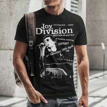 Joy Division Gig Poster T-Shirt - 黑色 - 查看 1