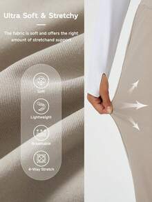 Baleaf Womens Travel Pants Stretch Ankle Golf Pants With Pockets Comfy Petite Business Casual Dressy Work Slacks - 卡其色 - 查看 4