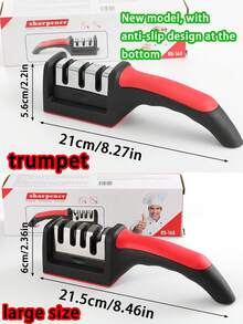 Bộ mài dao nhà bếp nhanh 1 chiếc, hệ thống mài 4/3 giai đoạn, dụng cụ mài dao thủ công phù hợp cho dao đầu bếp, kéo và các loại dao có lưỡi thẳng, thiết kế tiện dụng, dễ sử dụng. - màu đen - Xem 11