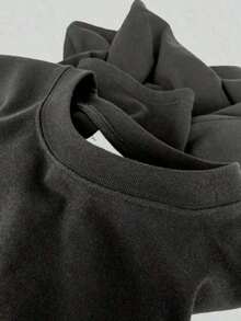 Playera de algodón 100% para mujer con estampado arcoíris colorido, manga corta, cuello redondo, estilo casual moderno y cómoda para uso diario en primavera y veranoSuitable for spring, summer and autumn - Negro - Ver 6