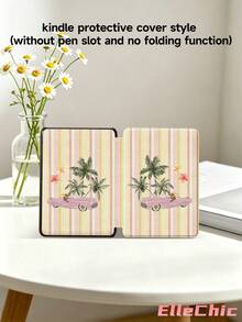 黄色四季豆、条纹、跑车、豹纹、椰子树、芙蓉花图案保护套，兼容 iPad Air 8(M4)2026(11 英寸)、Air 4/5 10.9 英寸、7/8/9 代 10.2 英寸，内置笔槽，兼容三星 Tab S6 10.4 英寸，兼容 Kindle 第 11 代(2022/2024)、Kindle Clara 2E、Clara Colour、Clara BW (6 英寸) 和 Libra Colour (7 英寸)，可爱少女风时尚设计，平板电脑桌面装饰，生日和节日礼物。 - 彩色 - 查看 8