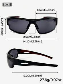 1 pièce Lunettes de mode de rue rétro Y2K colorées et contrastées de forme bouclier, stylées et chics, unisexes - Multicolore - Voir 11