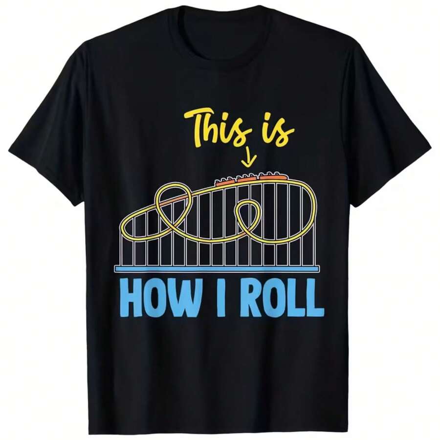 Printed T-Shirt For Men And Women - Black - View 1